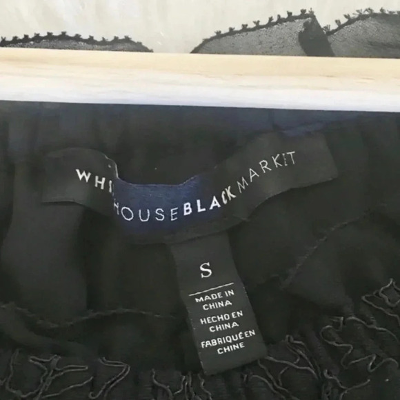 White House Black Market Off The Shoulder Lace Trim Top Small - Picture 4 of 5